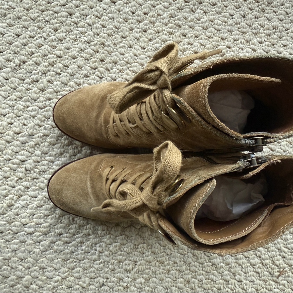 Frye Boots Myra Lug suede combat size 8 - Picture 12 of 13